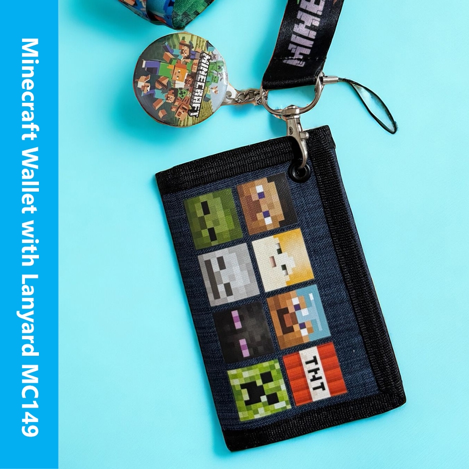Minecraft Wallet Minecraft Family Wallet เวอร์ชั่นใหม่*Lanyard สามารถถอดออกได้