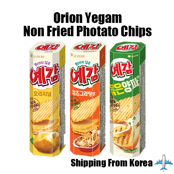 [Orion] Yegam 64g(32*2P) Non Fried Photato Chips / ของว่างเกาหลีOriginal / Fried Onion / Cheese Grat