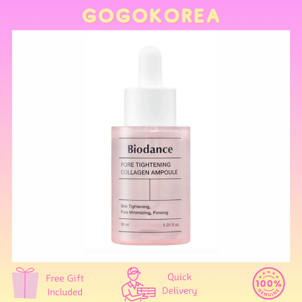 [Biodance] Pore Tightening Collagen Ampoule 30ml / พร้อมส่ง / เซรั่มคอลลาเจนเกาหลี สําหรับใบหน้า, ลดรูขุมขน &amp; ต่อต้านริ้วรอย เซรั่มหน้า สําหรับผู้หญิง 30 มล.