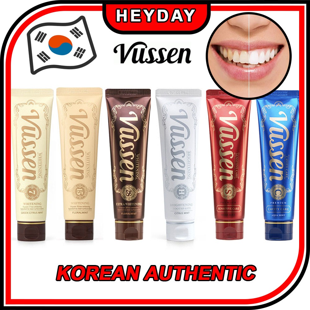 [Vussen] ยาสีฟันไวท์เทนนิ่ง 1 ซี่ สไตล์เกาหลี