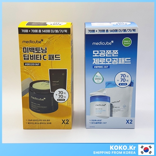 Medicube Zero Pore Pads 2.0 / Deep Vita C Pads Double Editions 70P + รีฟิล 70P พร้อม FREEBIES