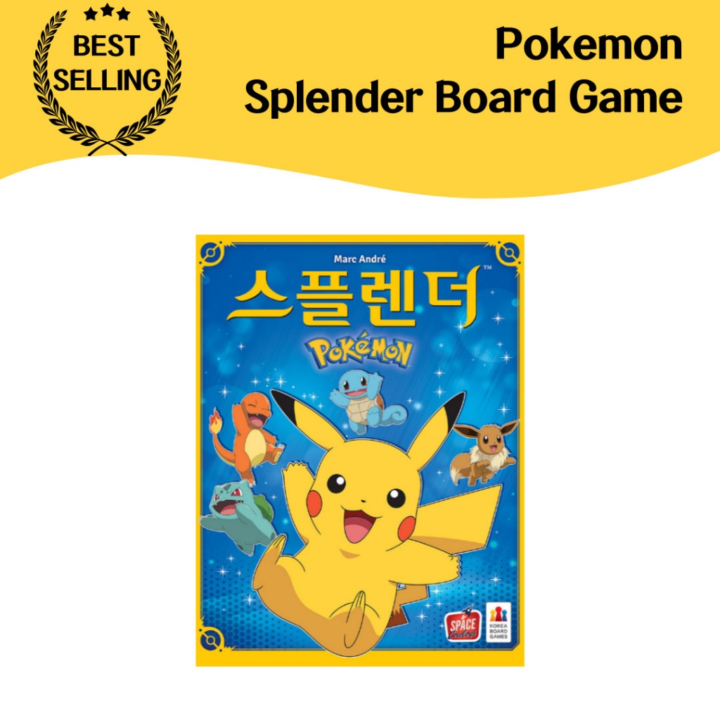 เกมกระดานโปเกม่อน Splender Pokémon จากเกาหลี - สนุกกับเวลากับเพื่อนครอบครัว ปรับปรุงความคิดเชิงกลยุทธ์ สําหรับแฟนโปเกม่อน การเล่นที่สร้างสรรค์ ปาร์ตี้ที่บ้านที่สะดวกสบาย