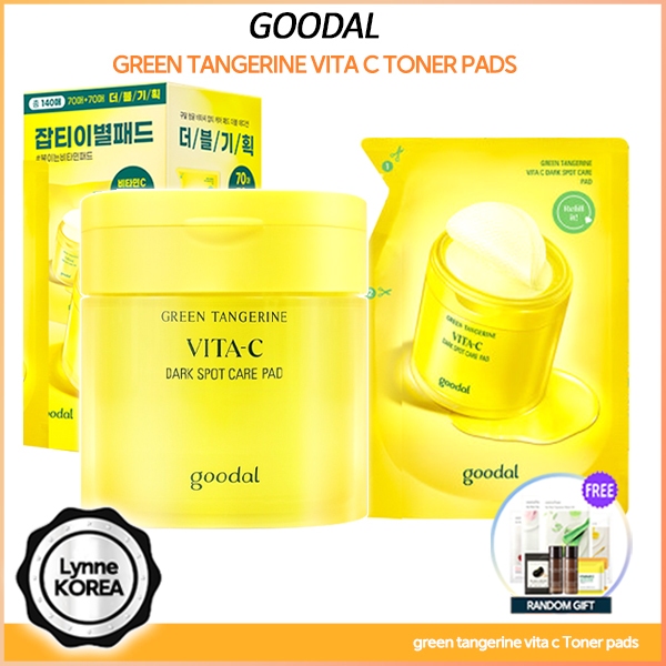 [1+1] GOODAL Green Tangerine Vita C Toner Pad Plus (140ml, 70ea)