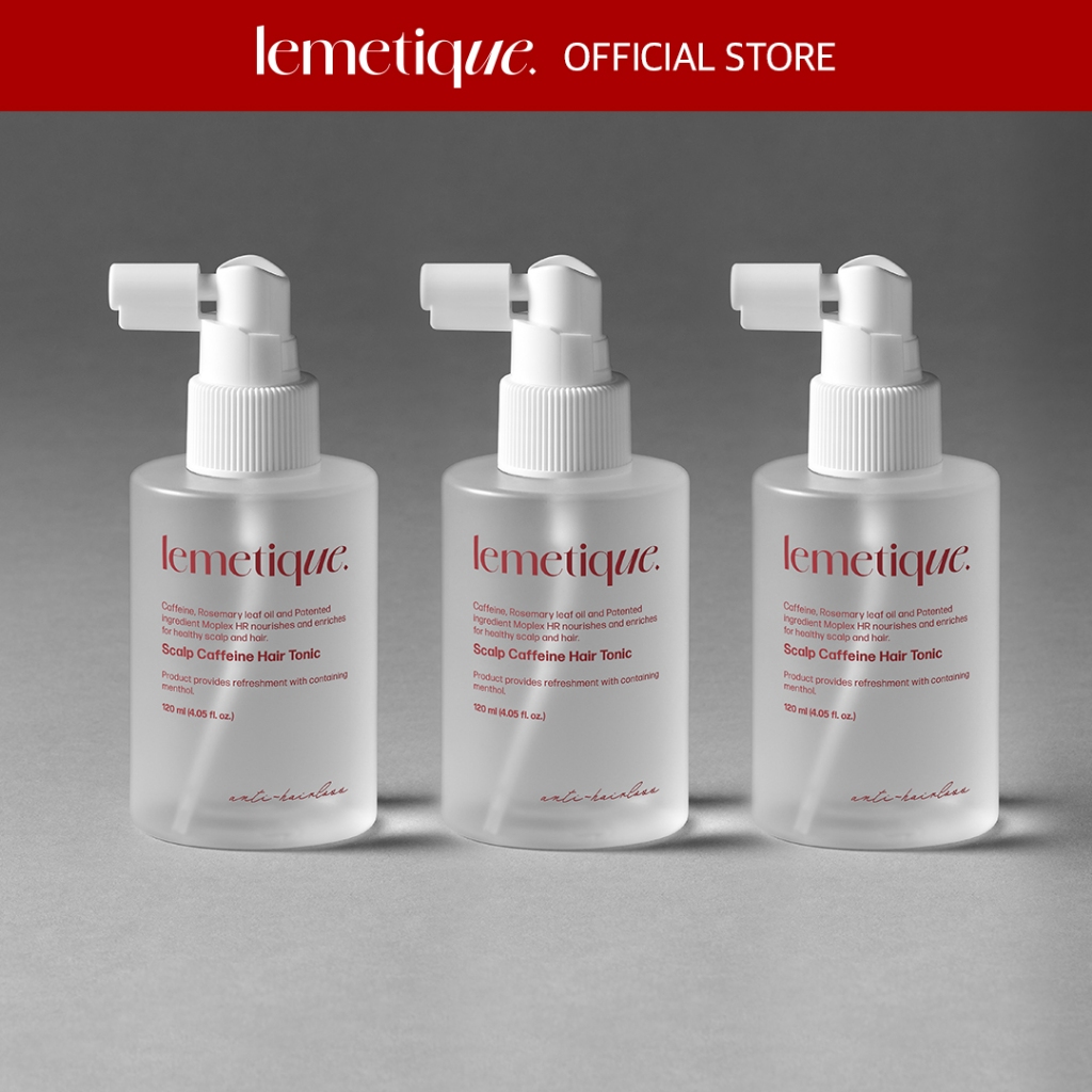 [ 3 ชิ ้ น ] Lemetique Scalp Caffeine Hair Tonic 120ml