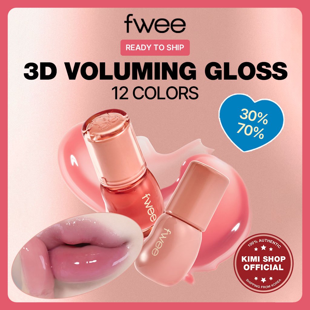 [FWEE] 3D Voluming Gloss 12สี ลิปกลอส 3D 5.3g (30%/70%)