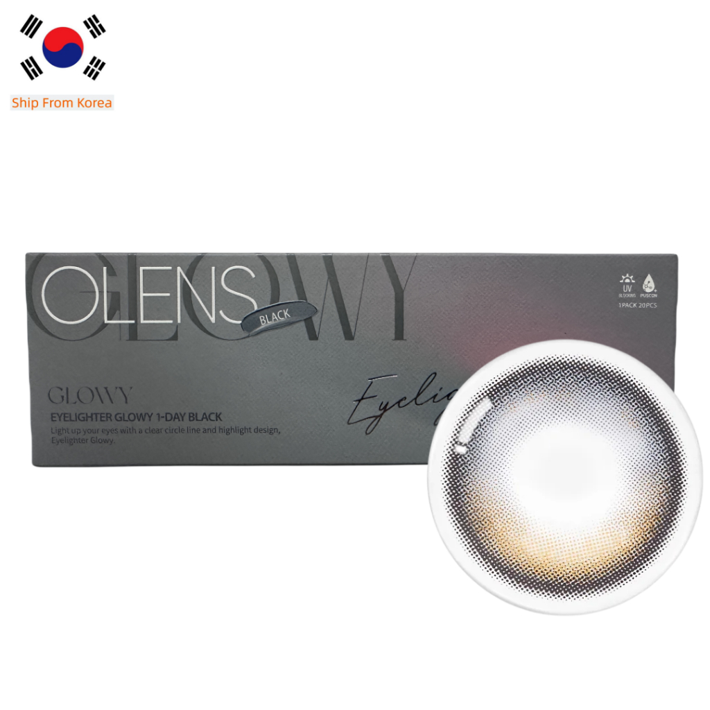 Olens EYELIGHTER GLOWY BLACK 20P คอนแทคเลนส์ เลนส์เกาหลี