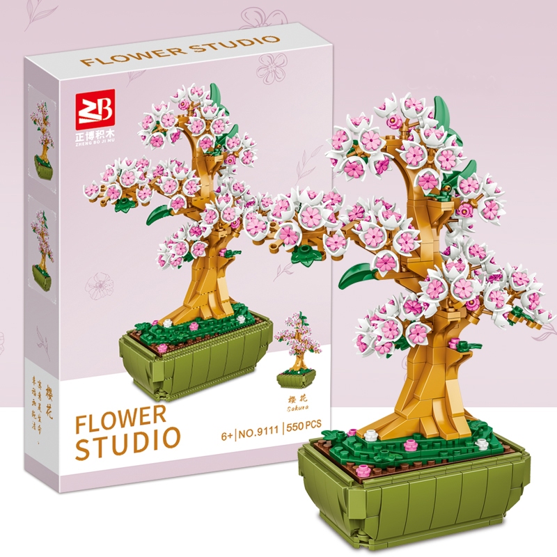 ของเล่นบล็อกประกอบดอกไม้ LifeN Cherry Blossom – 550 ชิ้น