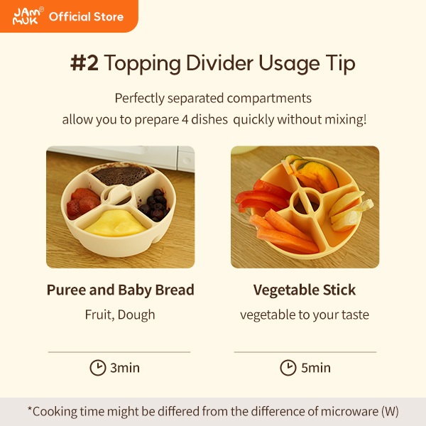 [Malang Honey] JAMMUK หม้อนึ่งอาหารเด็กซิลิโคน พร้อมฝาปิด – เข้าไมโครเวฟ/หม้อนึ่งได้ | ถาด/ฉากกั้นแยกช่อง | ใช้ง่าย ปลอดภัย ผลิตจากซิลิโคนเกรดอาหาร - รูปที่ 4