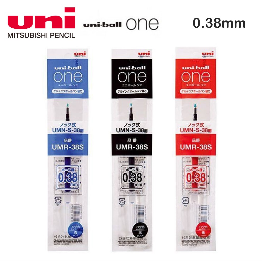 Uni-ball ONE Pen Refill 0.38 UMR-38S สําหรับ UMN-S-38 & mini UMP-SP (Bundle 5 ชิ้น / 10 ชิ้น)