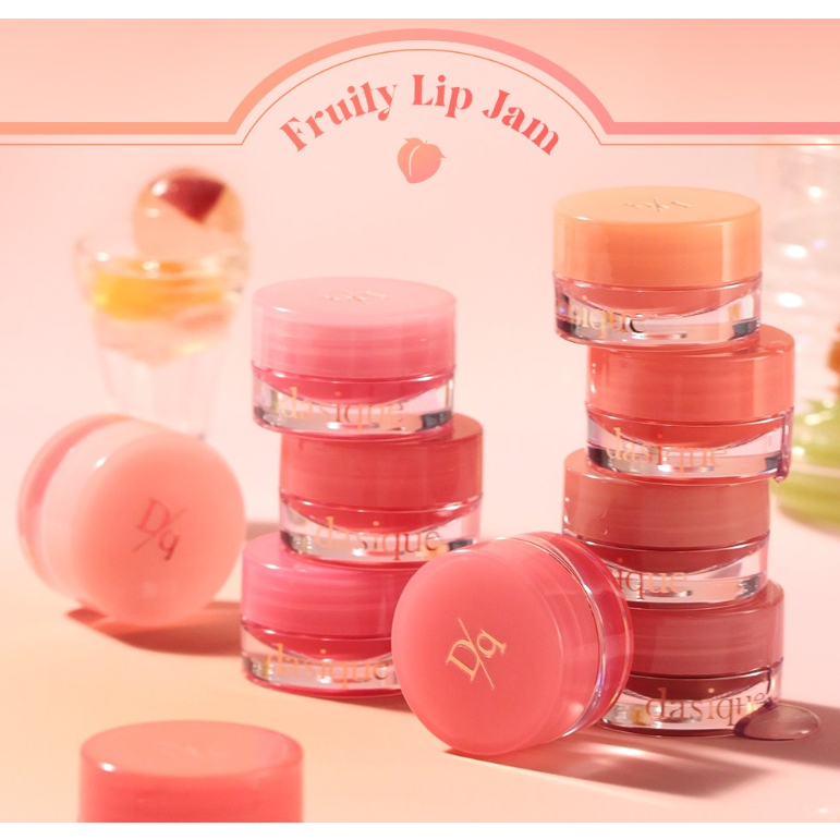 Dasique FRUITY lip JAM 4g ลิปบาล์มสีกระจกใส-เอฟเฟกต์