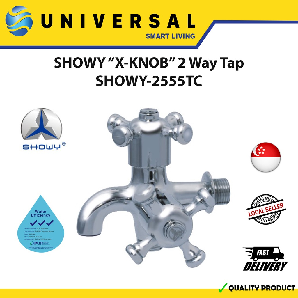 [SG SHOP SELLER] SHOWY "X-KNOB" ก๊อก 2 ทาง