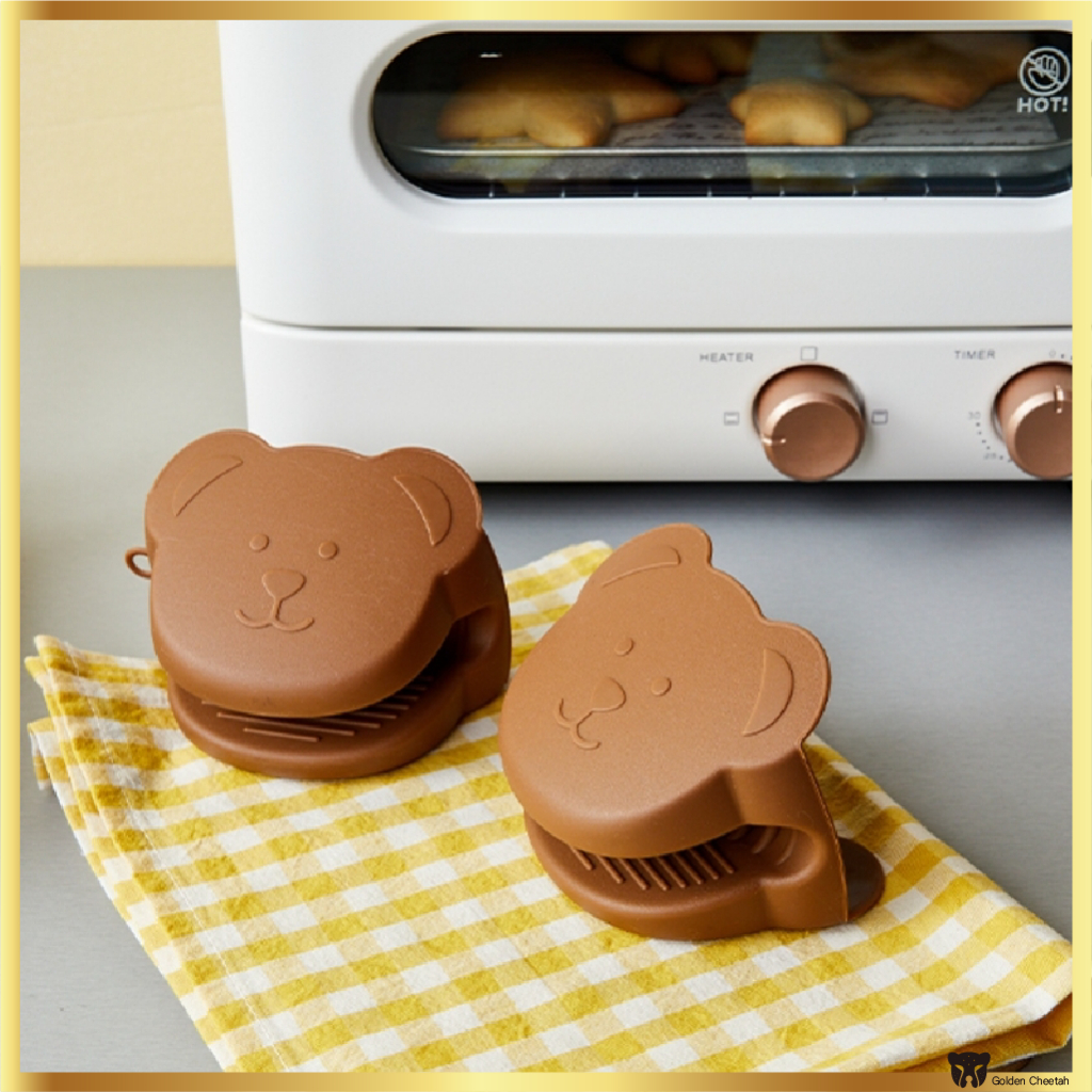 [Modern House] ถุงมือซิลิโคน มีฉนวนกันความร้อน ลายหมี สําหรับห้องครัว