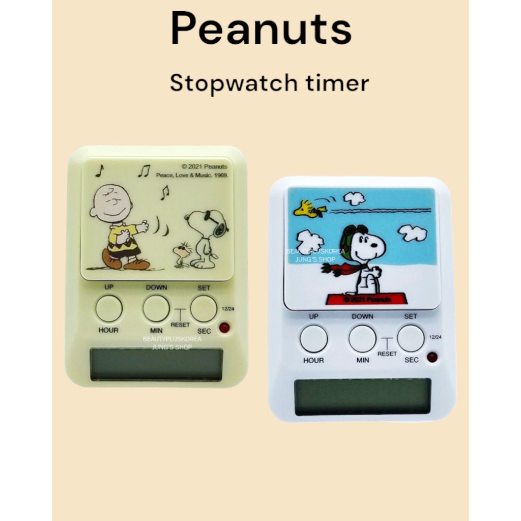 [Snoopy] นาฬิกาจับเวลา สําหรับการศึกษา Snoopy/Charlie Stop watch Snoopy Peanuts