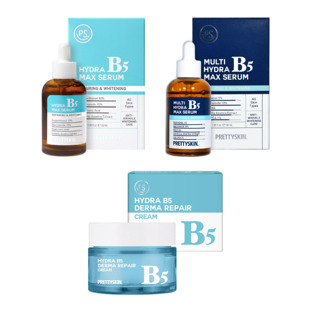 PRETTYSKIN HYDRA B5 MAX SERUM 50ml / Hydrating, Soothing, Lightweight Face Serum for All Skin Types / At-home Skincare