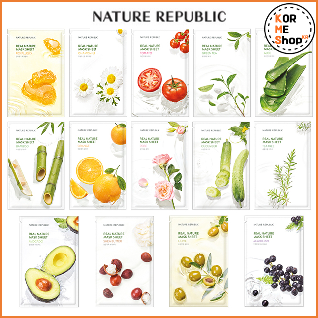 Nature Republic Real Nature Mask Sheet [Shipping from Korea]