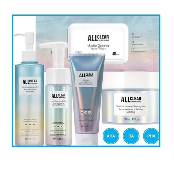 The Face Shop Micellar All Clear โฟมล้างหน้าคลีนซิ่งออยล์คลีนซิ่งบาล์มคลีนซิ่งเนื้อเยื่อ