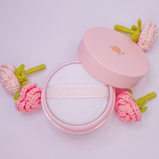 [SKINFOOD] Peach Cotton Multi Finish Powder 15g   ผงฝ้ายพีช …