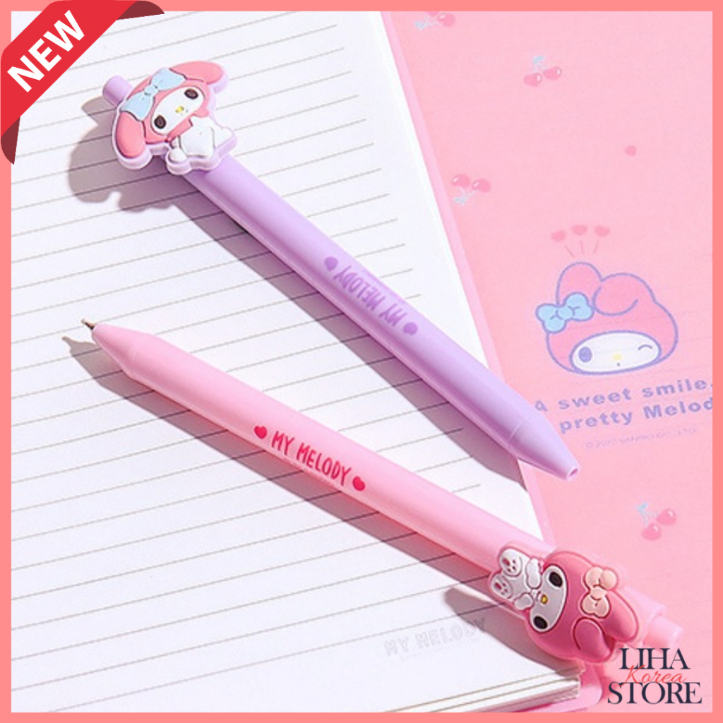 Korea Daiso Sanrio ปากกาลูกลื่น My Melody สีดํา 0.5mm