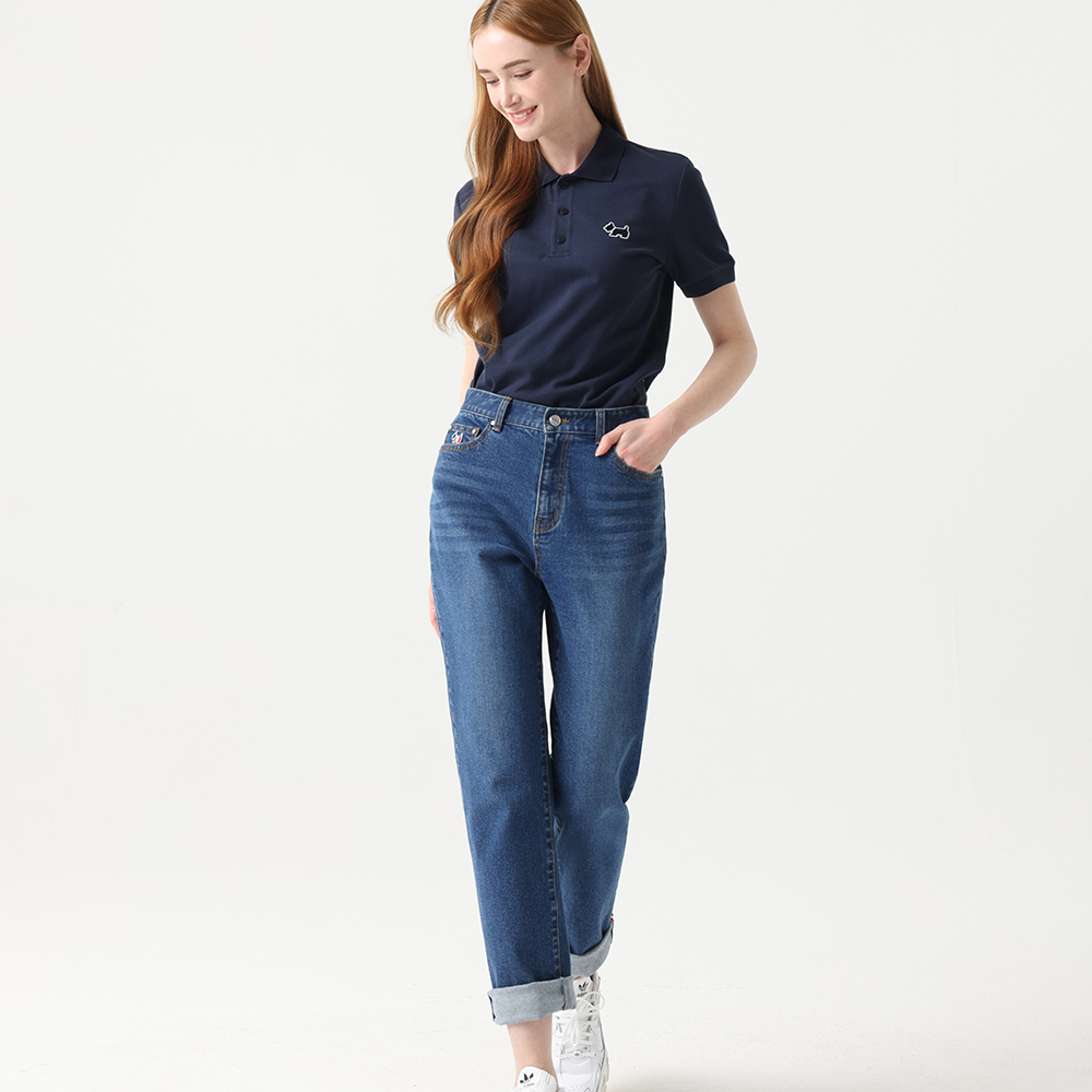 Agatha กางเกงยีน ทรงตรง ปักลาย AGT135-303