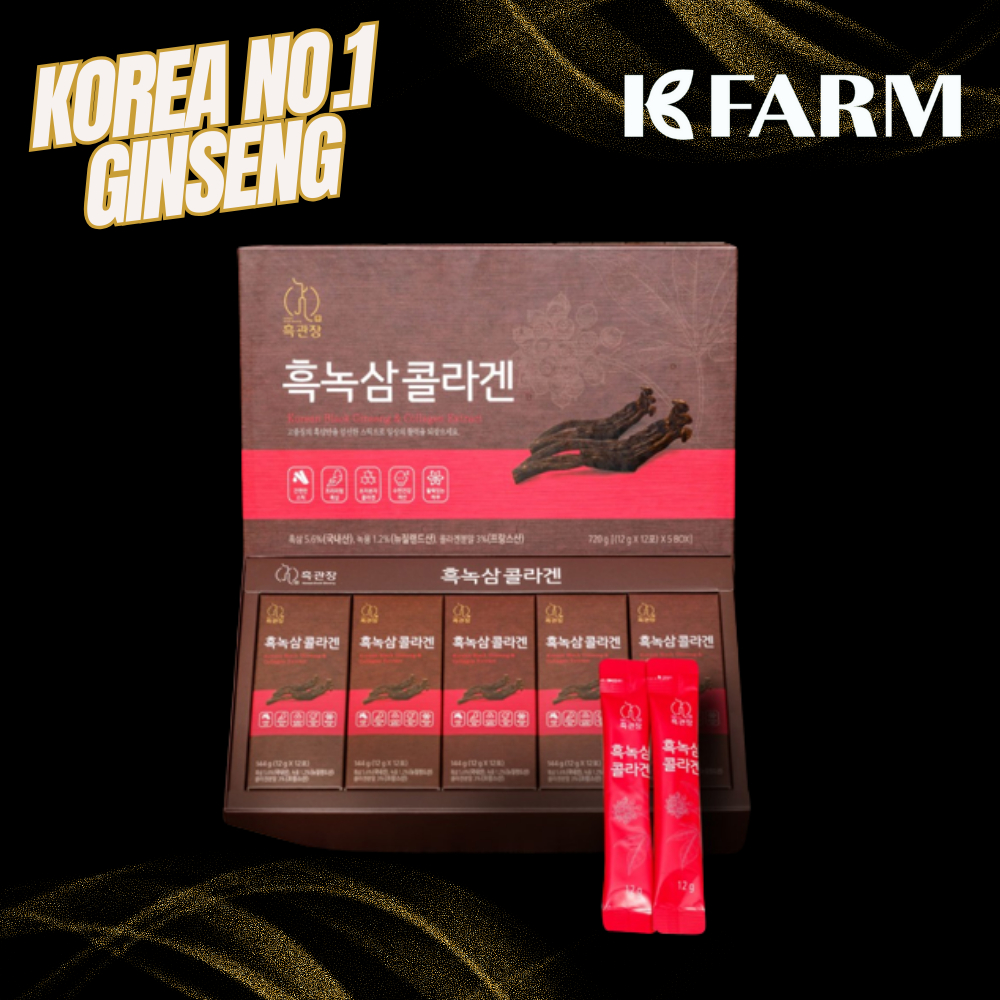 [K-FARM] โสมดํา และคอลลาเจนสติ๊ก 12 กรัม * 60 แท่ง
