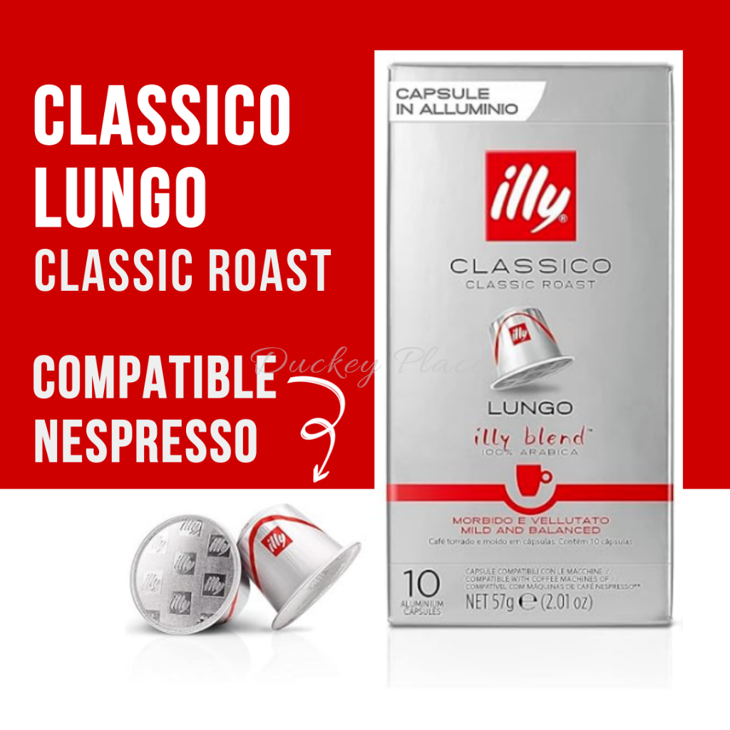 Illy Coffee Compatible Nespresso Series CLASSIC Long Espresso Type 10 แคปซูล