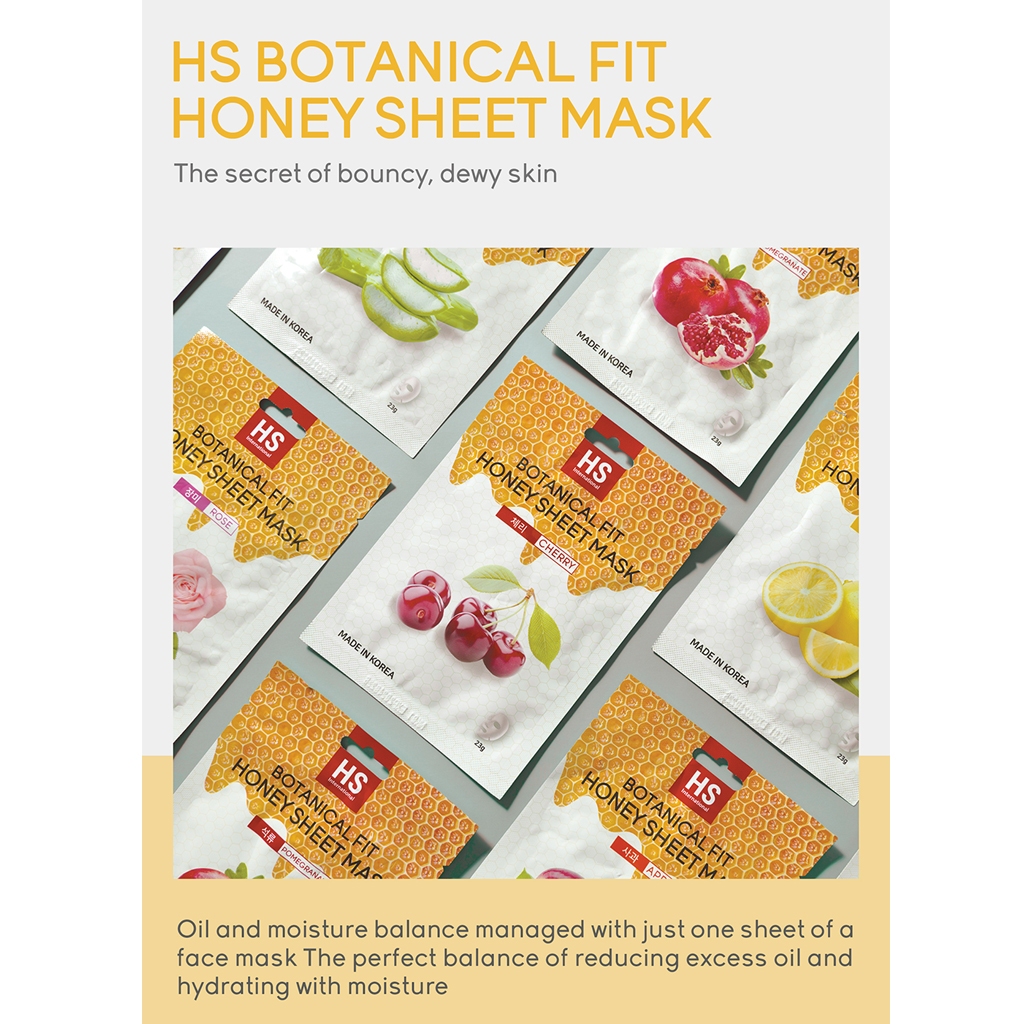 [HS] Botanical Fit Honey Sheet Mask Pack 10 Sheets