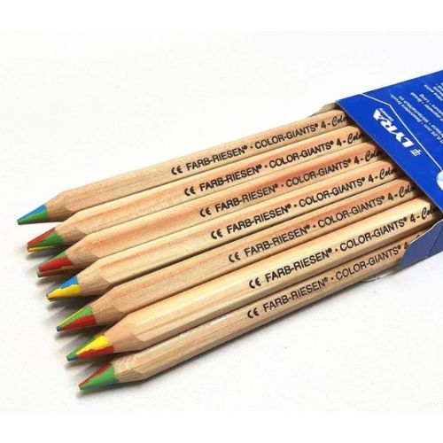 Lyra Giant Unlacquered Farb-Riesen ดินสอ 4 สีใน 1 สี