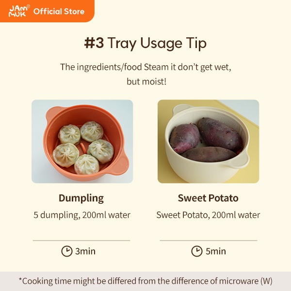 [Malang Honey] JAMMUK หม้อนึ่งอาหารเด็กซิลิโคน พร้อมฝาปิด – เข้าไมโครเวฟ/หม้อนึ่งได้ | ถาด/ฉากกั้นแยกช่อง | ใช้ง่าย ปลอดภัย ผลิตจากซิลิโคนเกรดอาหาร - รูปที่ 5