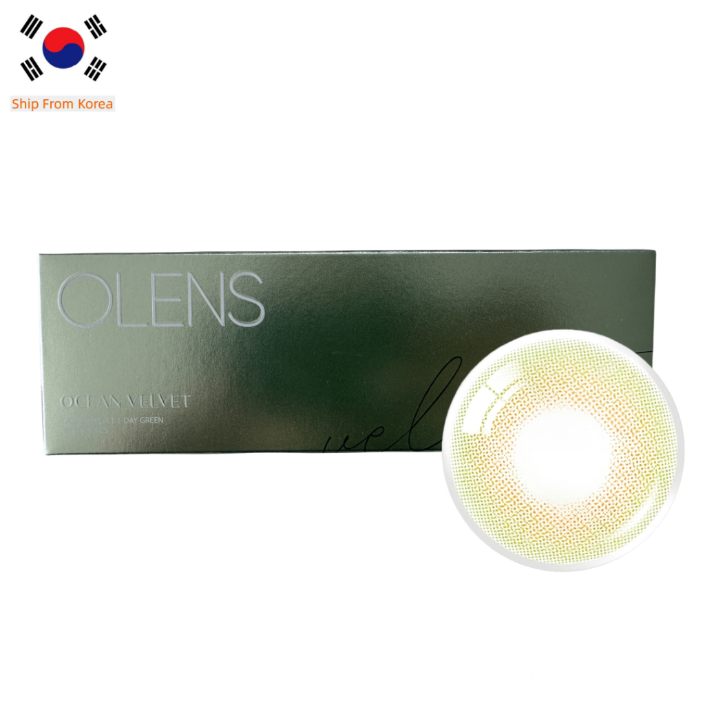 Olens OCEAN VELVET GREEN คอนแทคเลนส์ สีเขียว 10P เลนส์เกาหลี