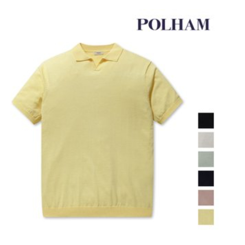 (Polham) เสื้อกันหนาว คอปก แขนสั้น ซักทําความสะอาดได้ สําหรับผู้ชาย PHB2ER1020 - (สี YE) (ขนาด 100)