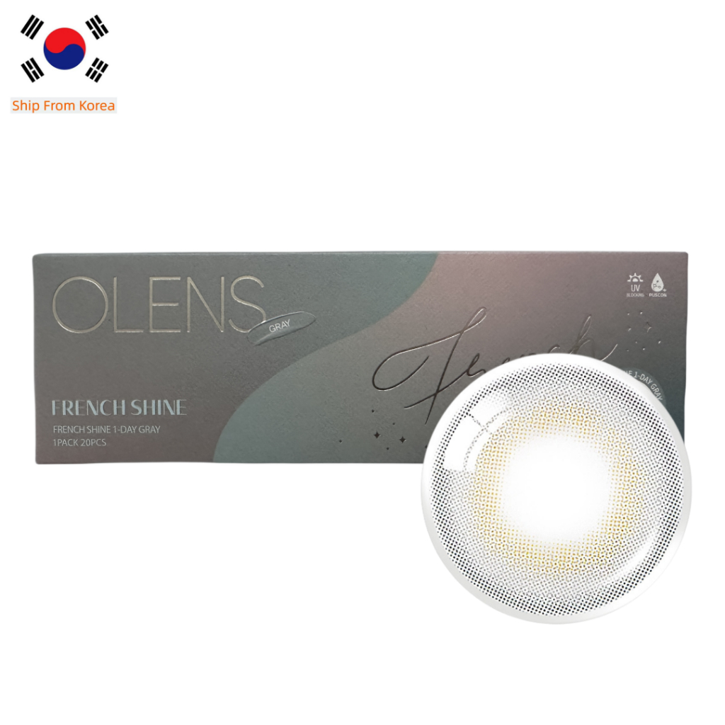 Olens FRENCH SHINE Gray คอนแทคเลนส์ 20P เลนส์เกาหลี