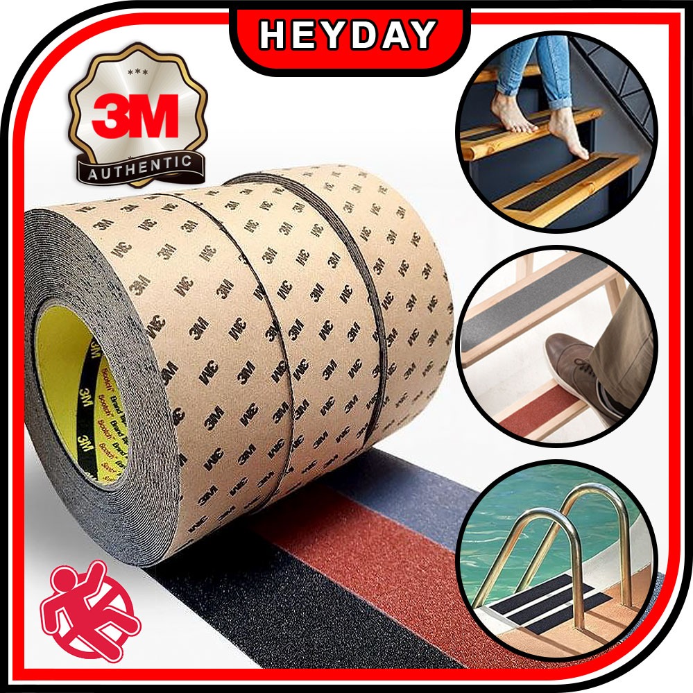 [ของแท้] 3m เทปกันลื่น 50 มม. x 15 ม. สติกเกอร์กันลื่น บันได