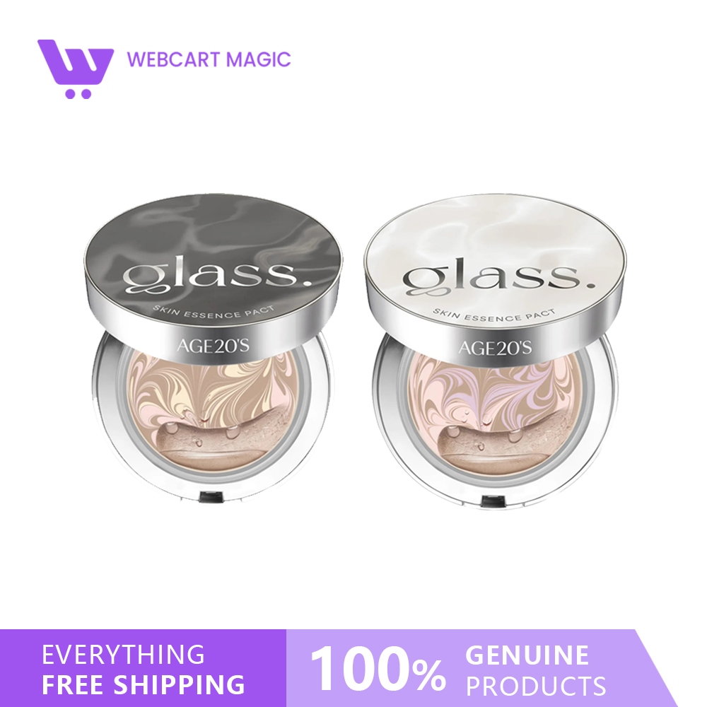Age 20s Glass Skin Essence Pact 12.5g Perfect / Glow Cushion Refill 2p