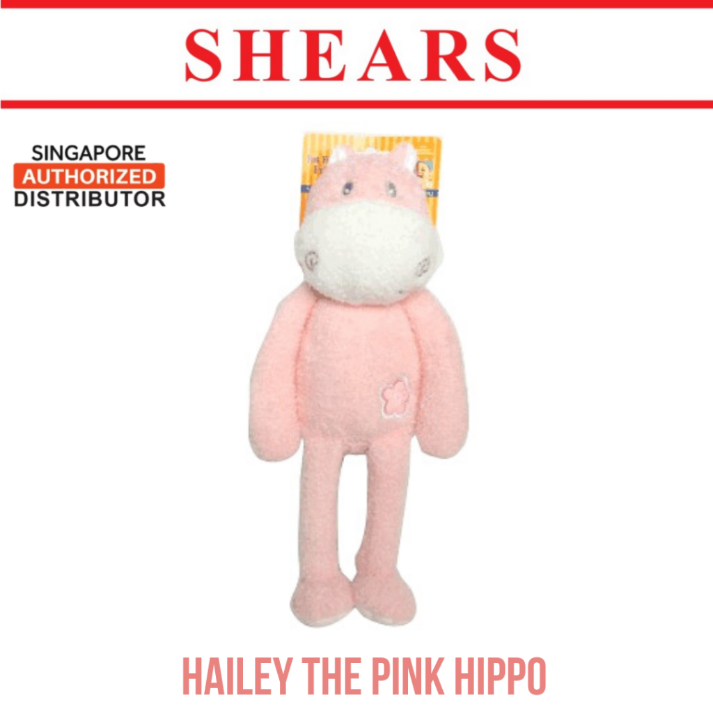 กรรไกรของเล่นเด็กเพื่อนที่ดีที่สุด 4Ever Cuddlies เด็กวัยหัดเดินของเล่นนุ่ม Hailey the Pink Hippo