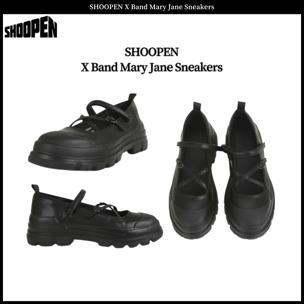 Shoopen X Band Mary Jane รองเท้าผ้าใบ