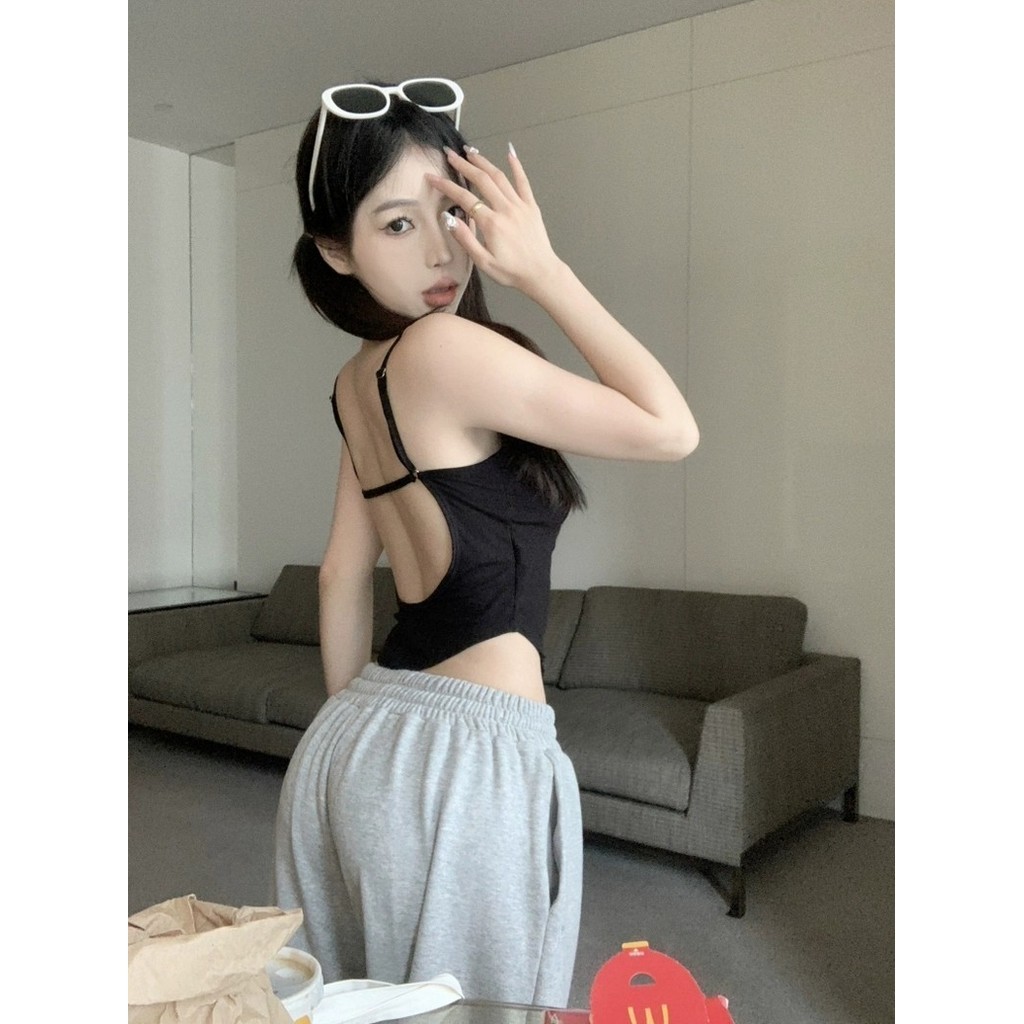 Vogue🌟พร้อมส่ง🌟 สื้อเชิ้ตทรงแถวกระดุมเดียวสุดเซ็กซี่และเก๋ไก๋ เสื้อกล้ามเซ็กซี่เปลือยหลัง (FY3318-1) - รูปที่ 5