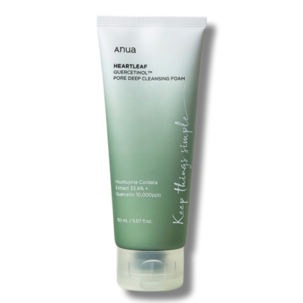 โฟมล้างหน้า ANUA HEARTLEAF QUERCETINOL™ ลึกล้ำ 150ml ชุ่มชื้น, ปลอบประโลม & ทำความสะอาดล้ำลึก