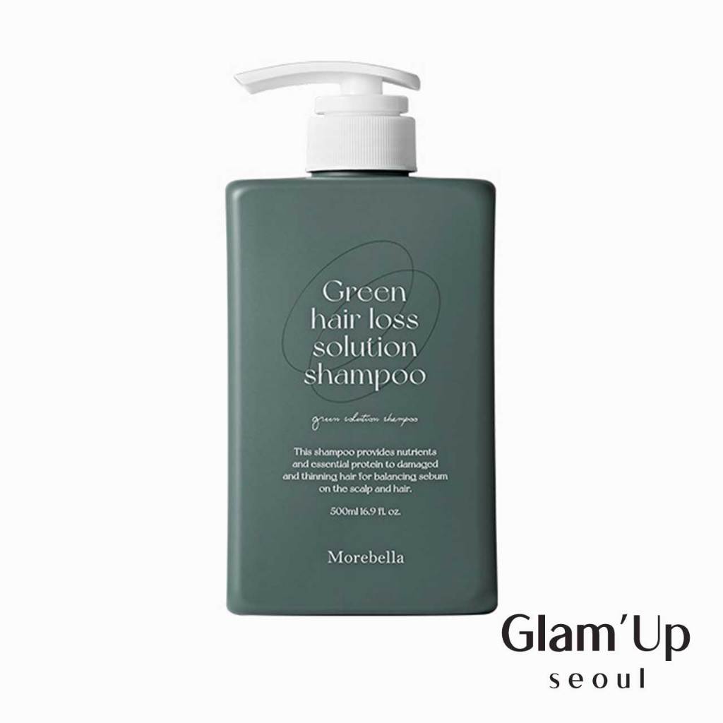 🇰🇷 [Morebella] Green Hair Loss Solution Shampoo 500ml แชมพูแก้ผมร่วง สีเขียว 500 มล.