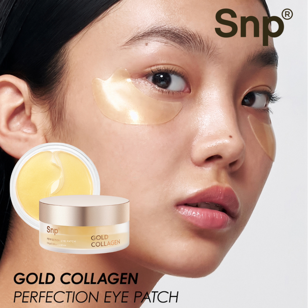 SNP แผ่นมาส์กตาทองคำคอลลาเจน (60 ชิ้น) | กระชับ & ให้ความชุ่มชื้น | 24K Gold & คอลลาเจนโมเลกุลต่ำ