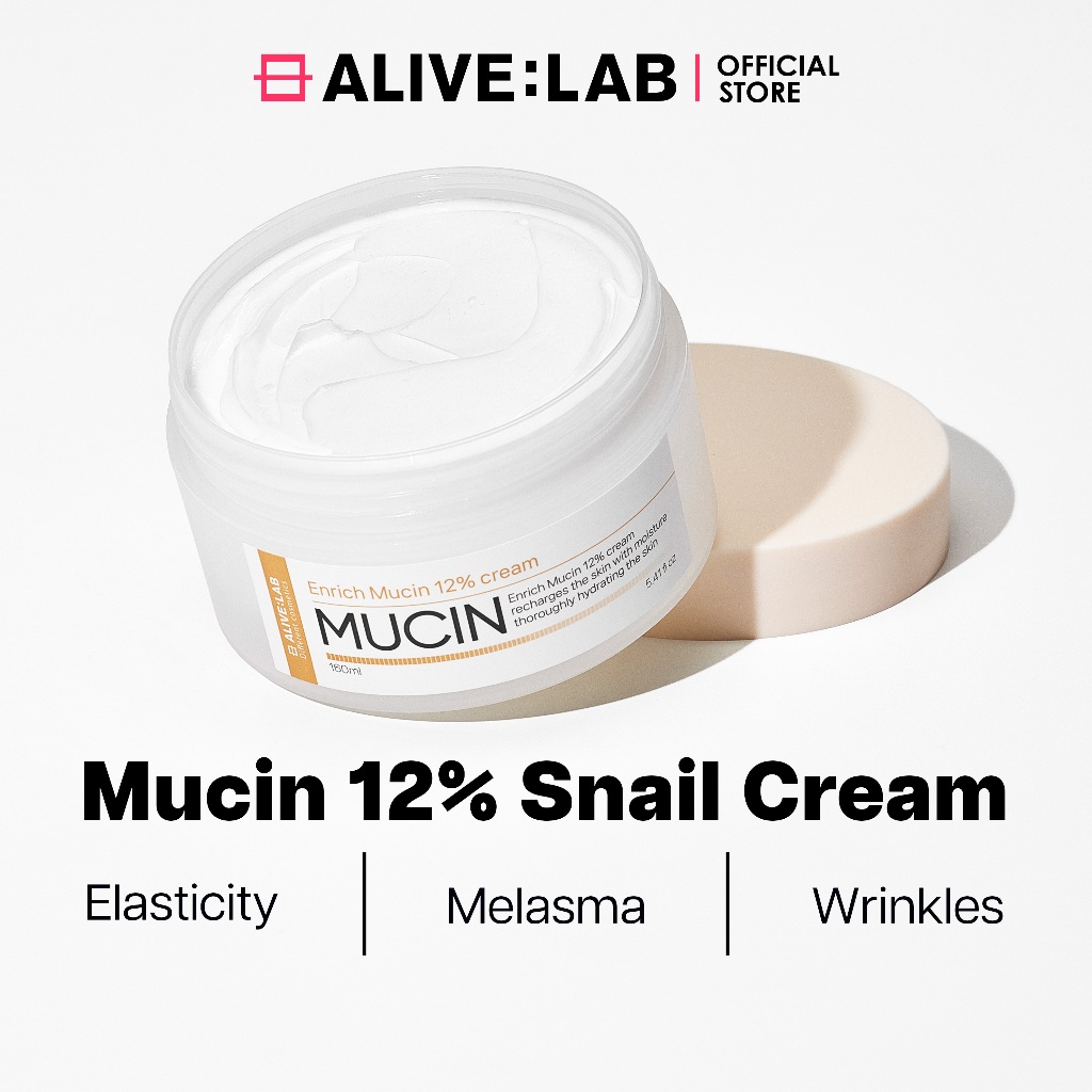 Alivelab Enrich Mucin 12% ครีมลดเลือนริ้วรอย & Melasma Improvement Anti-Aging Firming Moisturizer 160ml