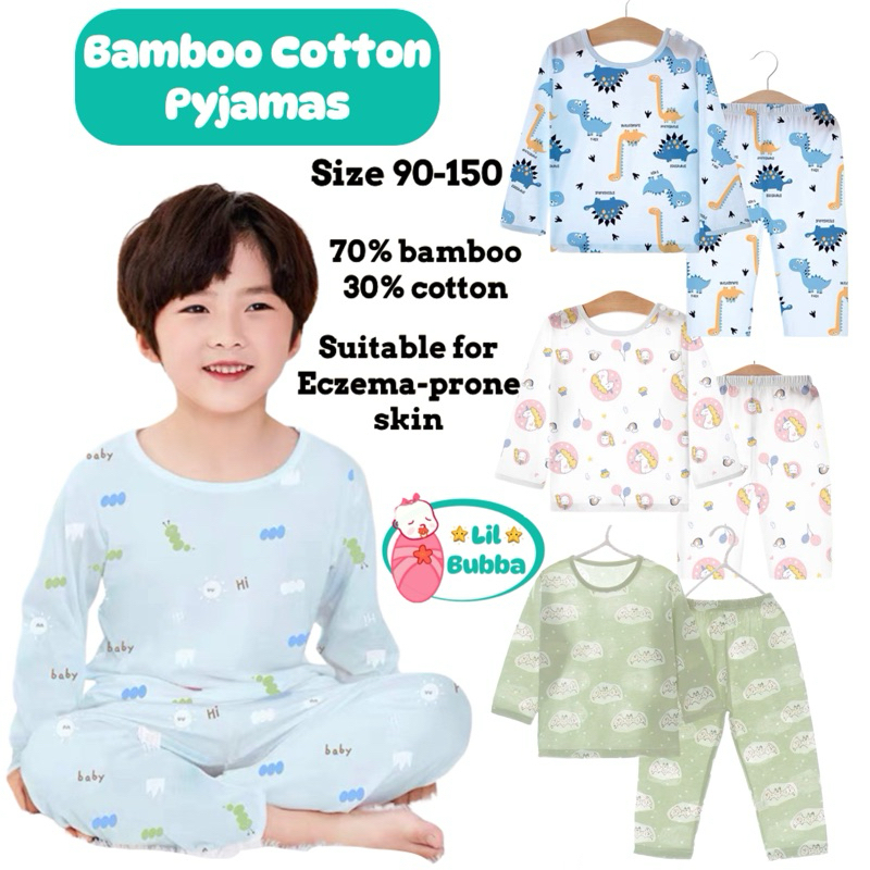 [LUL BUBBA] BAMBOO COTTON KIDS PYJAMAS/ CHILDREN PYJAMAS