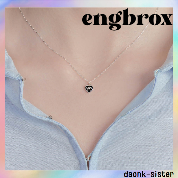 [ Engbrox ] [เงิน 925][ใส่ตาเอียน] สร้อยคอหัวใจรัก - 3 สี เกาหลี ของแท้ 100%