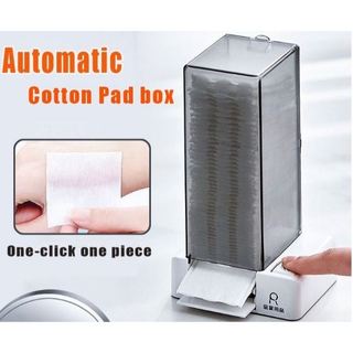 Automatic Cosmetic Cotton Box Press Type Cotton Pad Dispenser Dustproof Makeup Cotton Storage Box Makeup Organizer Home