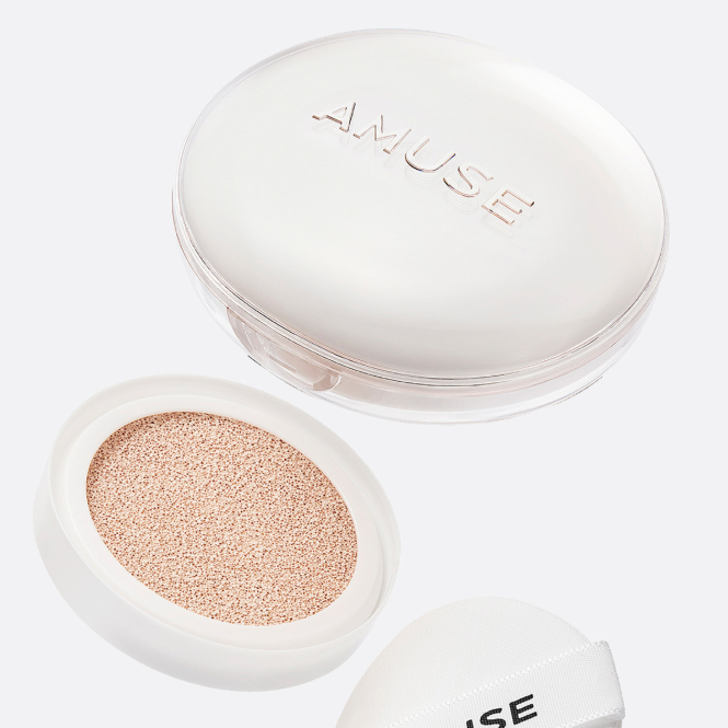 [AMUSE] Ceramic Skin Perfector Vegan Cushion Foundation (ครบชุด + รีฟิล + พัฟอีก 1 อัน) - 5 เฉดสี