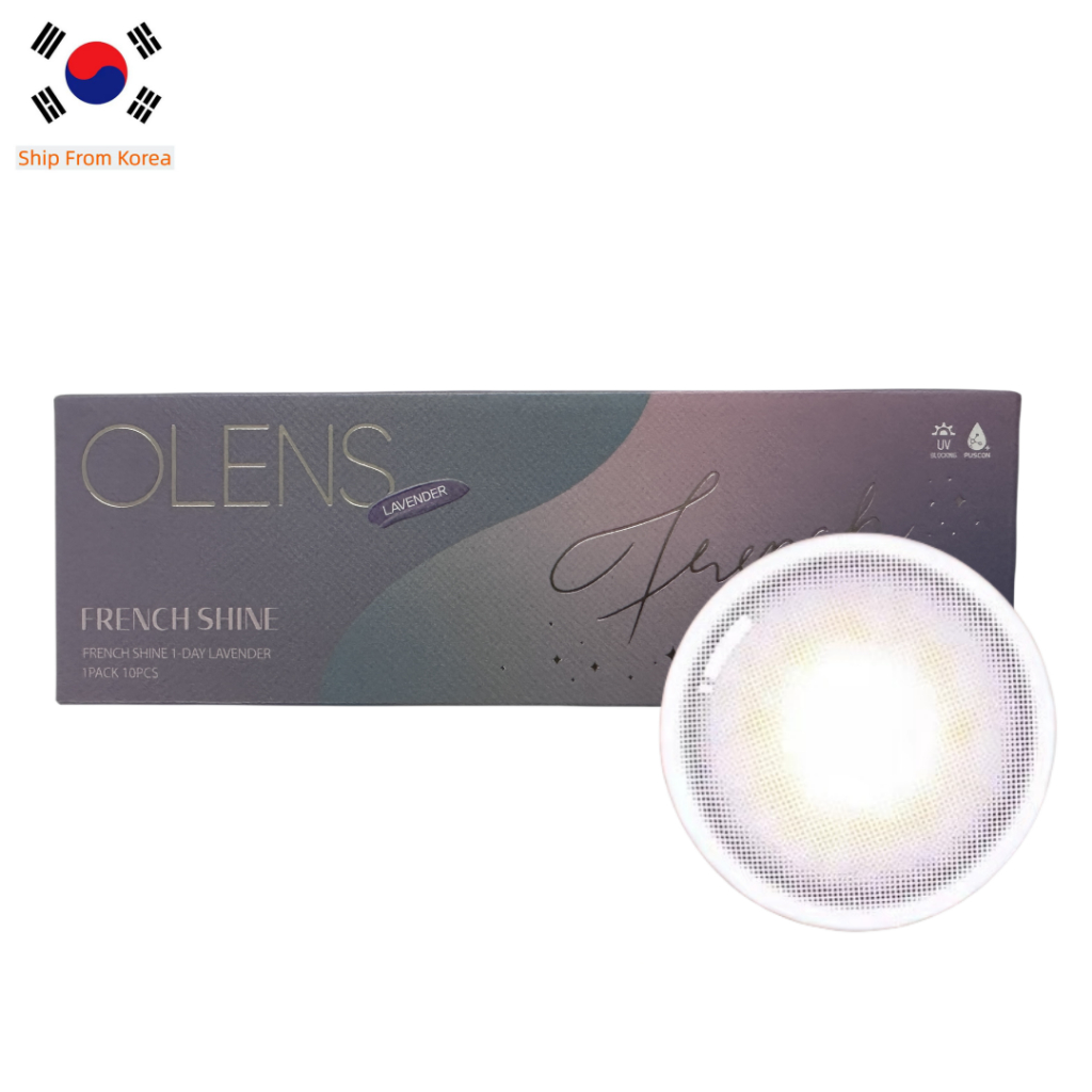 Olens FRENCH SHINE LAVENDER คอนแทคเลนส์ 10P สไตล์เกาหลี