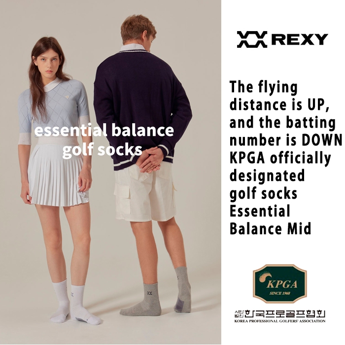 Rexy ถุงเท้ากอล์ฟ KPGA สมดุลที่จําเป็น ออกแบบอย่างเป็นทางการ