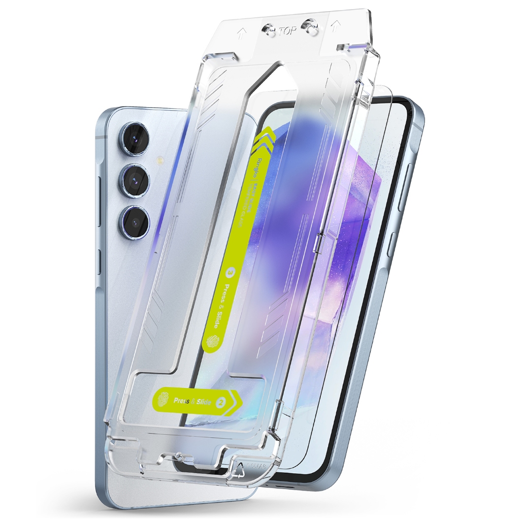 Ringke กระจกนิรภัยกันรอยหน้าจอ แบบสไลด์ง่าย สําหรับ Galaxy A55