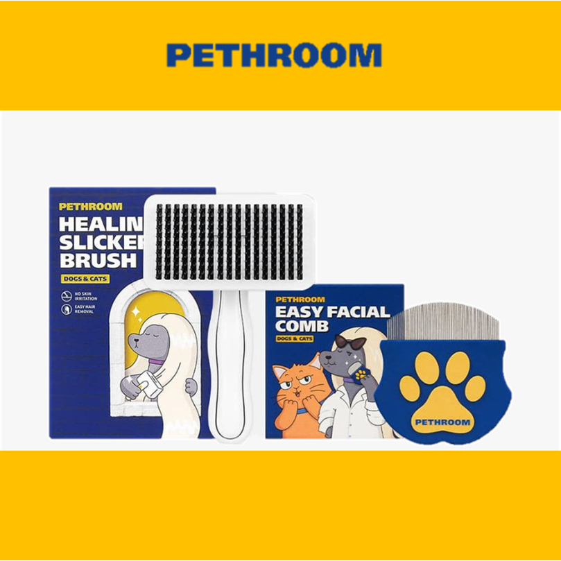 [Pethroom] หวีสไลค์บําบัดผิวหน้า ใช้ง่าย (Healing Slicker and Easy facial comb)