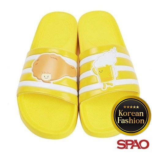 SPAO [สปาโอ้เกาหลี ของแท้] รองเท้าแตะ สีเหลือง ไก่