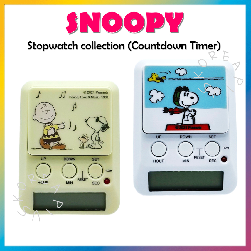 [Snoopy] นาฬิกาจับเวลา สําหรับการศึกษา Snoopy/Charlie Stop watch Snoopy Peanuts